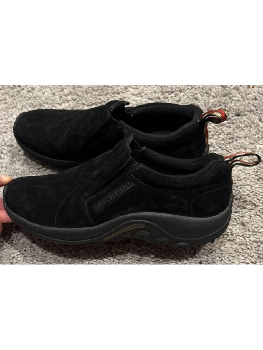 Nice! Merrell Jungle Moc Womens Size 9 Casual Slip On Shoe Loafer Black Suede